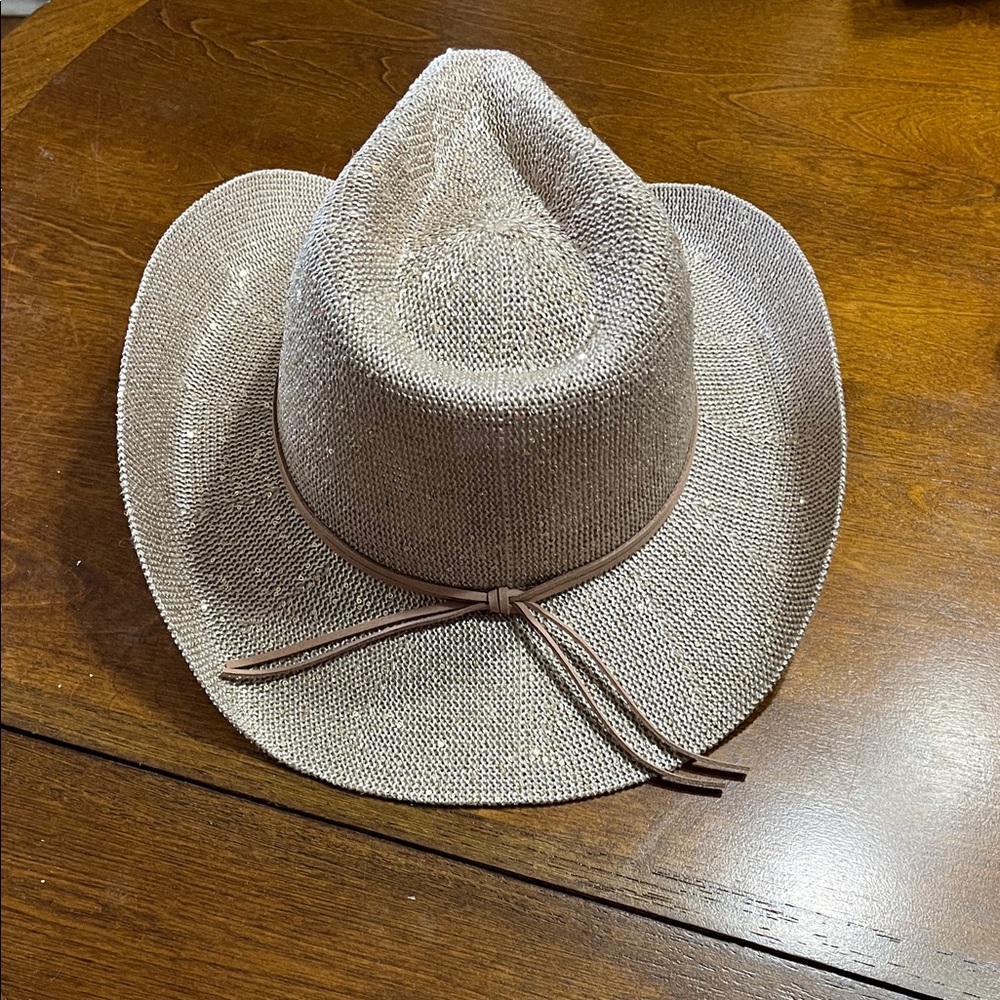 Anthropologie Beige Textured Hat